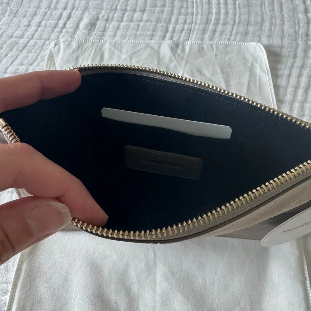 See By Chloé Leather Pouch – Taupe Patchwork – NWT 🤎